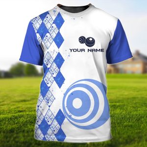 Personalized Grandpa Lawn Bowls 3D T-Shirt – Custom Play Bowls Shirt for Men, Funny Gift for Grandpa #8